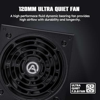 ARESGAME AGT Series 1000W Power Supply, 80+ Gold Certified, Fully Modular, FDB Fan, Compact 140mm Size, 10 Year Warranty, ATX Gaming Power Supply - Image 4