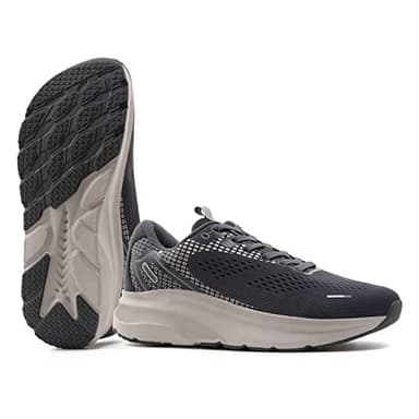 JACKSHIBO Wide Toe Box Shoes Women Arch Support Wide Sneakers for Running Walking Athletic Tennis Orthopedic Plantar Fasciitis Workout with Thick Cushion Zero Drop Sole Width Shoes Grey - Image 7