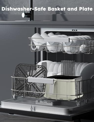 Nuwave Brio Plus 8 Qt Air Fryer, PFAS Free, New & Improved, Digital Touch Screen, Cool White Display, 50°F~400°F in Precise 5°, 5 Cook Functions, 100 Presets & 50 Memory, 3 Wattages 700, 1500, 1800 - Image 6