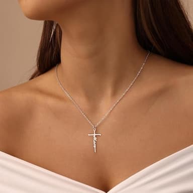 Lcherry Grandma Cross Necklace for Women - Birthday Gifts for Grandma, Religious Christian Jewelry Mother's Day Gifts for Women - Image 3