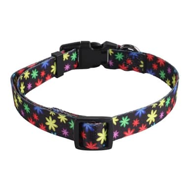 QQPETS Adjustable Soft Dog Collar: Print Flower Pink Multicolor Cute Patterns for XS Small Medium Large Pet Girl Boy Puppy Walking Running Training - Image 5