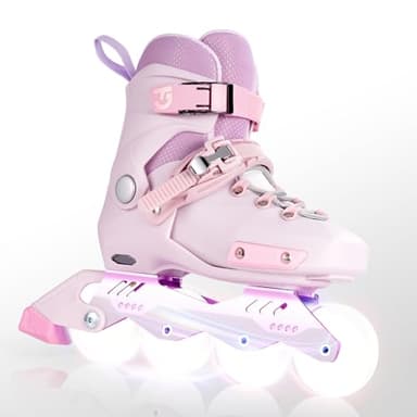 SWAY Adjustable Inline Skates for Kids, Teens and Adults, All Wheels Light Up High Performance Roller Skates for Boys and Girls Ideal for Roller Skate (Purple, Large-Youth & Adult（4-7 US）) - Image 1