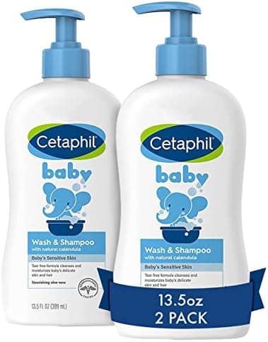 Cetaphil Baby Wash & Shampoo, 13.5oz Pack of 2, Hypoallergenic, Gentle Enough for Everyday Use, Soap Free - Image 2