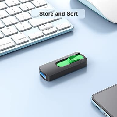 Aiibe 512GB USB 3.0 Flash Drive Thumb Drive USB Drive 512 GB Flash Drive Retractable Jump Drive 512GB for PC Laptop (Green) - Image 7