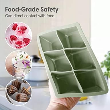 Silicone Ice Cube Trays 3 Pack - Large Size Silicone Ice Cube Molds with Leak Proof Removable Lid Square Ice Cube Tray And BPA Free for Cocktail,Whiskey, Stackable Flexible Ice - Image 7