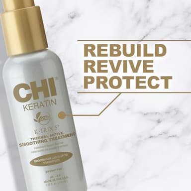 CHI Keratin K-Trix 5 Smoothing Treatment, Hair Serum For Creating Smooth, Frizz-Free Styles That Last, Sulfate, Paraben, & Cruelty-Free, 3.92 Oz - Image 7