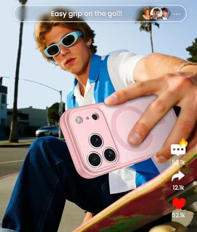 FNTCASE for iPhone 17 Pro-Max Case: Magnetic Frosted Translucent Matte Military Grade Shockproof Slim Cover | Full Covered Camera Protection | Slim Drop Proof Durable Protective Cases - Image 8