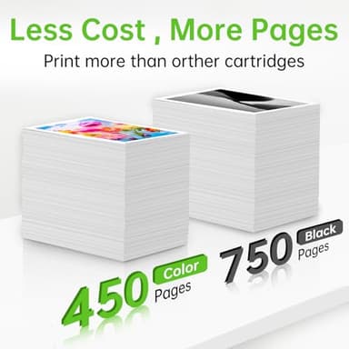 63XL Ink Cartridges Black and Color for HP Ink 63 Replacement for HP 63XL Ink Cartridge Combo Pack Works with Officejet 3830 5258 4650 5255 5200 Envy 4520 4512 Deskjet 2540 3630 Printer Ink Hp 63 XL - Image 2