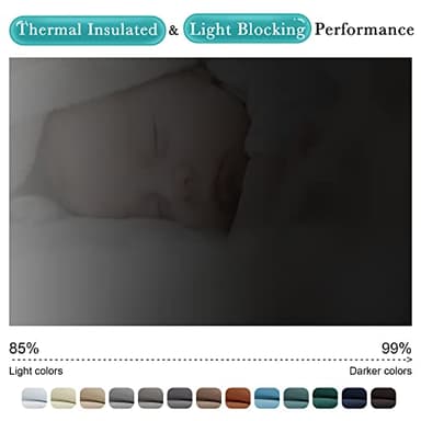 NICETOWN 2 Panels Patio Outdoor Curtains 95 inch Length, Thermal Insulated Silver Stainless Steel Grommet Weighted Room Darkening Indoor Outdoor Drapes for Terrace, Biscotti Beige, W52 x L95 - Image 3