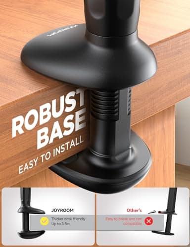 JOYROOM Gooseneck Phone Holder for Bed - [Safety Lock] & [Nylon Braid] 39.37” Flexible Long Arm Phone Stand for Desk, 720° Adjustable Overhead Phone Mount for iPhone 16, All 4-7" Devices - Image 6