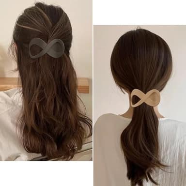 Atoden Flat Hair Clips for Thin Hair 4Pcs French Concord Hair Clips 3.4'' Lay Down Flat Hair Claw Clips for Medium Thick Hair Matte Neutral Jaw Clips Hair Clamps Barrettes Hair Accessories for Women - Image 4