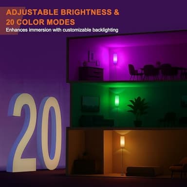 FRIDEKO HOME 2 Pack Floor Lamps for Living Room, Dimmable Colors Temperature & Brightness, Modern Floor Lamp with Remote, Tall Standing Lamps for Living Room Bedroom Office, Beige Shade 9W Smart Bulb - Image 4