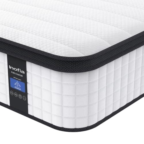 Inofia Twin XL Size Mattress, 14 inch Hybrid Twin XL Mattress in A Box,Ultra Comfort Memory Foam Layer, Medium Feels, Cooling Breathable Cover,Low Motion Transfer Supports for Any Sleep Position - Image 1