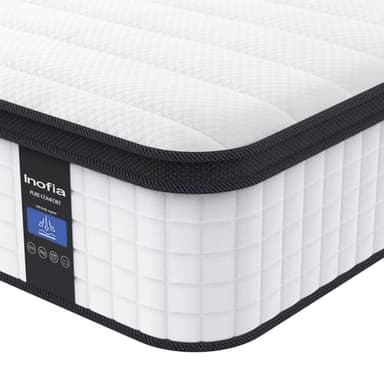 Inofia Twin XL Size Mattress, 14 inch Hybrid Twin XL Mattress in A Box,Ultra Comfort Memory Foam Layer, Medium Feels, Cooling Breathable Cover,Low Motion Transfer Supports for Any Sleep Position - Image 1