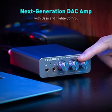 Fosi Audio K5 Pro Gaming DAC Headphone Amplifier Mini Hi-Fi Stereo Digital-to-Analog Audio Converter USB Type C/Optical/Coaxial to RCA/3.5MM AUX for PS5/PC/MAC/Computer - Image 6
