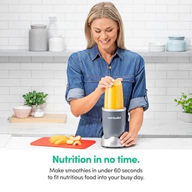 nutribullet Personal Blender, Shakes, Smoothies, Food Prep, and Frozen Blending, 24 Ounces, 600 Watt, Gray, NBR-0601WM - Image 7