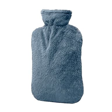 BICAREE Hot Water Bottle with Cover, 2L PVC Hot Water Bag for Neck, Shoulder Pain and Hand Feet Warmer, Menstrual Cramps, Hot Compress and Cold Therapy(Blue Ashes) - Image 2