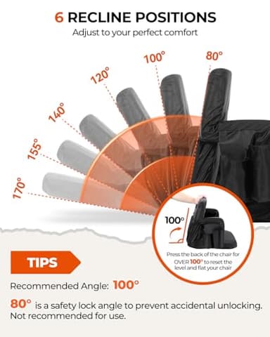 Sportneer Stadium Seats with Back Support: 2.5'' Thick Comfy Cushion 6 Adjustable Angle Bleacher Seat with Armrest - 2 Large Pockets, 2 Cup Holders Stadium Chair for Sport Events Concerts Parks - Image 4