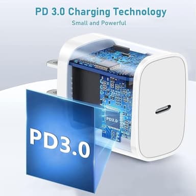 10FT iPad Charger Cord, 20W USB C Fast Charger with Long Charging Cable for iPad Pro 13/12.9/11 inch, iPad 10th Generation, iPad A16 11th Generation, iPad Air 13/11 inch/5th/4th, iPad mini 6/7th - Image 6