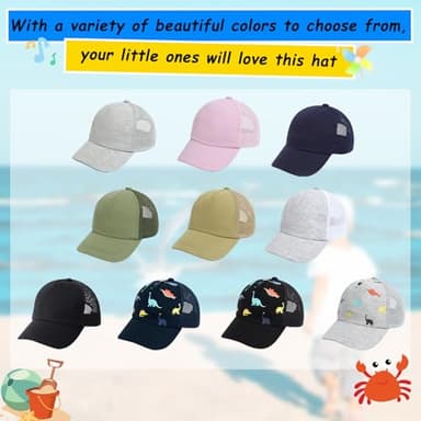 Hpegny Toddler Baseball hat Baby Cap Sun hat Printed Dinosaur Motif Kids Boys Girls Age 1t-2t - Image 5