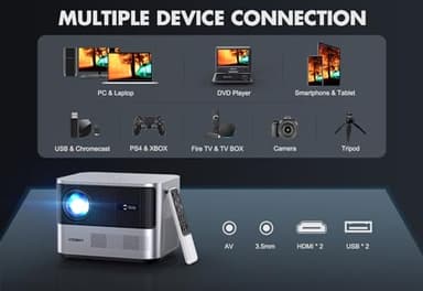 VIZONY FHD 1080P Projector 4K Support, 800ANSI 5G WiFi Bluetooth, Outdoor With Full-Sealed Engine/Electric Focus/4P4D/PPT/Zoom, Home Movie Compatible W/iOS/Android/PC/TV - Image 9