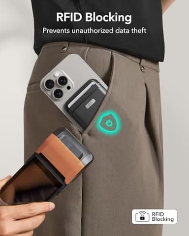 ESR for MagSafe Wallet with Find My Functionality, 5 Cards Holder, RFID-Blocking, Strong Magnetic Wallet for iPhone, for iPhone 17/16/15/14/13/12 Series, Not for 13/12 Mini, Black - Image 5