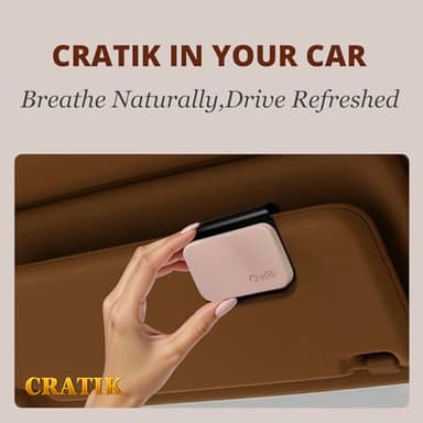 Car Air Freshener - Stone Air Freshener - Car Odor Eliminator for Visor Clip- Natural Scent Starter Kit, Vehicle Scent Diffuser for Cabin, Truck & SUV-Pack of 3 (Teak-Amber-Open Air)-CLIP INCLUDED - Image 2