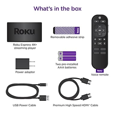 Roku Express 4K+ | Roku Streaming Device 4K/HDR with Voice Remote, Free & Live TV - Image 6