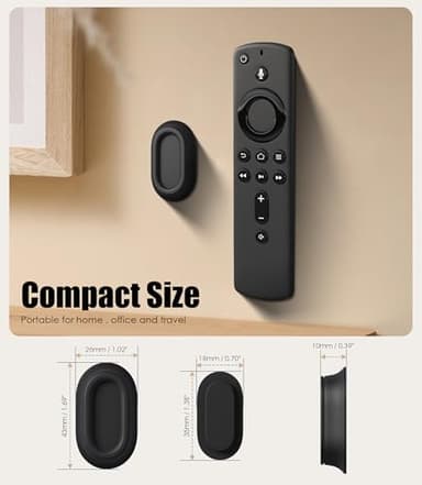 Nearockle 5 Pack Magnetic Remote Control Holder Wall Mount, Upgraded Silicone Remote Control Organizer Strong Adhesive TV Remote Charger Holder Caddy Back of TV (Black) - Image 2