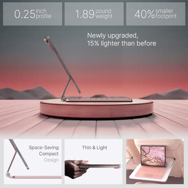 typecase Keyboard Case for iPad Air 13(M3 2025 / M2 2024) and iPad Pro 12.9 (6th, 5th, 4th, 3rd Gen),Magic Keyboard, Easy-Set Magnetic Stand,Multi-Touch Trackpad, 11 Colors Backlight,Rose Gold - Image 5
