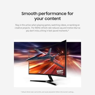 SAMSUNG 24" Essential S3 (S36GD) Series FHD 1800R Curved Computer Monitor, 100Hz, Game Mode, Advanced Eye Comfort, HDMI and D-sub Ports, LS24D366GANXZA - Image 6