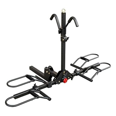 Young 200 lbs. 2 Bike Rack Hitch Mount Platform Style for Cars Trucks SUVs Minivans, fits MTB Gravel Road Bike with Up to 5-inch Fat Tire Carrier Rack - 2" Hitch Receiver - Image 1