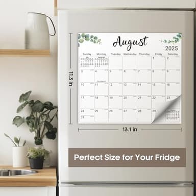 Aesthetic 2025-2026 Magnetic Calendar for Refrigerator, Fridge Magnet Runs Until December 2026, 20 Monthly Planner with Greenery Design for Easy Organizing - Image 2