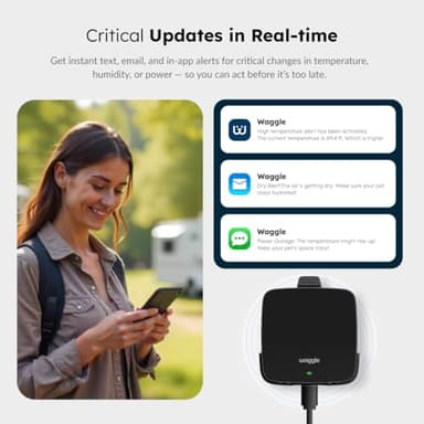 Waggle RV Pet Temperature Monitor – 4G Cellular | Real-Time Alerts for Temperature, Humidity & Power Loss | Dog Safety in RV, Car, or Home | App Controlled | No WiFi | Subscription Required - Image 5