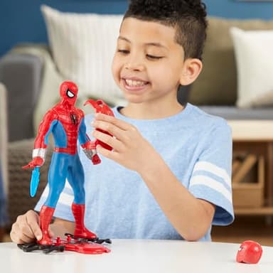 Marvel Spider-Man Thwip Blast Spider-Man Action Figure with Accessories, 11-Inch-Scale Super Hero Toys for Kids Ages 4 and Up - Image 9