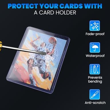 200 Card Sleeves Top Loaders for Cards, 3" x 4" Hard Plastic Toploaders, Baseball Card Protectors, Trading Card Holder for Football Sports Cards (100 Toploaders + 100 Penny Sleeves) - Image 3