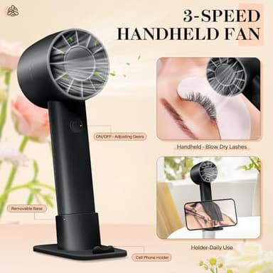 TOEDO Professional Lash Shampoo Kit for Eyelash Extensions - 60ML Foaming Cleanser with USB Mini Fan, Disposable Brushes & Nose Brush - Gentle Eyelash Bath Set for Salon & Home Use - Image 4