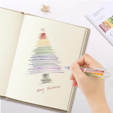 24 Pack Multicolor Pen 0.5mm 6-in-1 Multicolor Ballpoint Retractable Colored Pens for School Office Supplies Birthday Party Favors for Kids Students Christmas Gift Stocking Stuffers for Teachers - Image 7