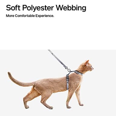 pidan Cat Harness & Leash Set, Cats Escape Proof Adjustable Kitten Harness for Large Small Cats, Lightweight Soft Walking Travel Petsafe Harness Grey,Neck Girth 7.8'' 12.2'', Chest Girth 10.2'' 16.9'' - Image 5