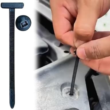 150PCS Nylon Universal Cable Tie Buckle,Plastic Cable Ties Tool, Heavy Duty Self-Locking Zip Ties Holder with Pin & Button Design,UV Resistant Black Zipties for Car Daily Auto Fixing (50PCS) - Image 9