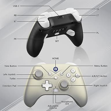 Dinosoo Special Edition Wireless Controller for Xbox Series X/S/Xbox One, PC, Dual Vibration TURBO Function Headphone Jack Macro Function Lunar Shift - Upgrading with a PC before connecting to Xbox - Image 8
