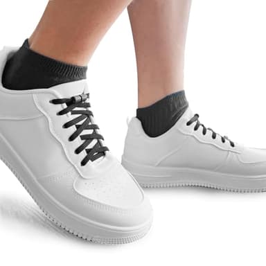 MOCATH 2 Pairs Elastic Shoe Laces for Adults & Kids No Tie Shoelaces for Sneakers Stretch Tieless Flat Shoes Strings Black 39Inch - Image 4