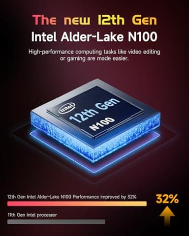 NIMO 15.6 IPS FHD-Laptop, 16GB RAM 1TB SSD Intel Pentium Quad Core N100, Computer with Backlit Keyboard Fingerprint (Beat to i3-1115G4 Up to 3.4GHz) Laptops for Student, Win 11 Rose Gold - Image 4