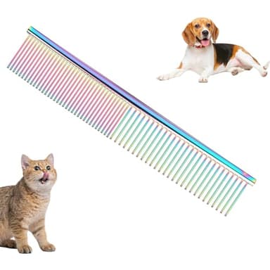 DSOE Metal Dog Comb for Removing Knots and Tangles, Cats with Long Hair - Image 1