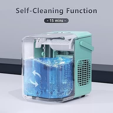Antarctic Star Countertop Ice Maker,26lbs/24Hrs,9 Bullet Ice Cubes Every 6 Minutes,S/L,Self-Cleaning countertop ice Makers with Basket and Scoop,Perfect for Home, Kitchen, RV, Camping (Green) - Image 4