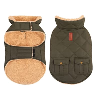 Queenmore Warm Coat for Cold Weather, Quilting Winter Jacket With Ultra Thick Plush Lining and Storage Pockets (Green, Medium) - Image 1