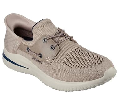 Skechers Men's Delson 3.0-Roth 210606 Low Profile Bungee Lace Slip-Ins, Taupe, 10.5 - Image 4