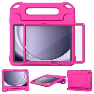 SUPLIK Kids Case for Samsung Galaxy Tab A9 Plus 11 Inch 2023 (SM-X210/X216/X218), Galaxy Tab A9+ 11" Case with Screen Protector, Durable Shockproof Lightweight Stand Handle Cover for Kids, Pink - Image 1