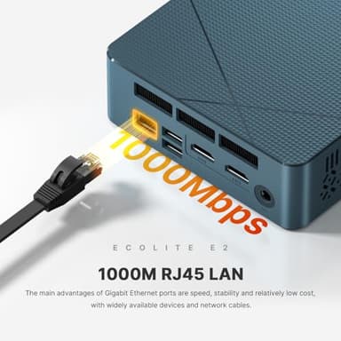 BOSGAME E2 Mini PC, Mini Computers with AMD Ryzen 5 3550H, 16GB DDR4 512GB PCIe SSD, 4K Triple Display, Type-C & USB3.2, RJ45, Wi-Fi 5/BT 5.0, Micro Desktop Computer for Office, Home & Streaming - Image 4