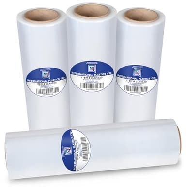 International Plastics Co. 4 Pack of 18" Plastic Stretch Film Wrap 1200 feet Each 500% Stretch Ability - Image 1